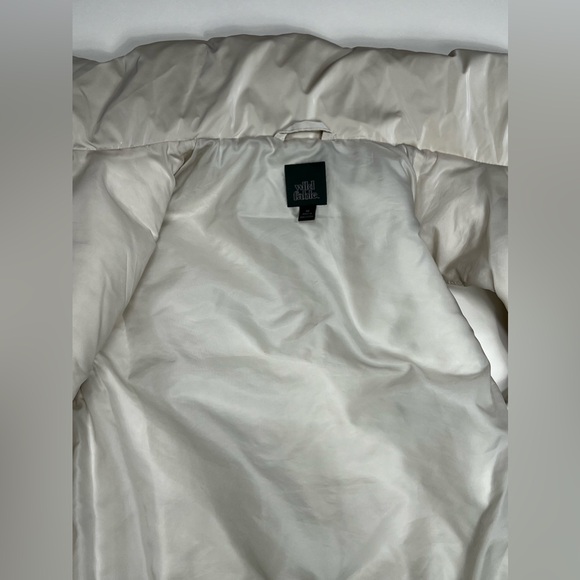 Beige Crop Puffer Vest Cropped Zip Up Down Quilted Jacket Neck Padded Airport 25 - Picture 11 of 17